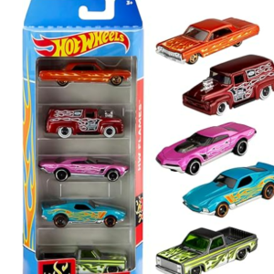 Hot Wheels Lot De 5 Voitures, Véhicules Jouets À L'Échelle 1:64 avec Détails Et Décors Réalistes